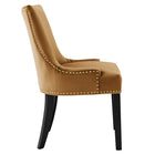 Modway Marquis Performance Velvet Dining Chairs - Cognac - 2 Pack-Non-Marking Foot Caps
