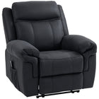 HOMCOM Manual Recliner with Vibration Massage and Side Pockets - Black-2 intensity levels, 8 massage modes, and timers for 5, 30, or 60 minutes