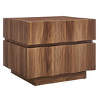 Modway Isola 2 Drawer Nightstand - Walnut-Laminated Wood Blend