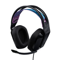 Logitech G335 Stereo Gaming Headset - Black-Lightweight Design: Weighing in at only 8.5 oz (240 g), G335 is smaller and lighter than the G733, features a suspension headband to help distribute weight and is adjustable for a customized fit