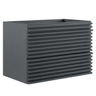 Modway Render 30" Wall-Mount Bathroom Vanity Cabinet - Grey-7