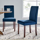 Modway Prosper Upholstered Velvet Dining Side Chair - Navy - 2 Pack-Durable Stain-Resistant Fabric