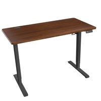 Mount-It! Compact Electric Standing Desk with 40" Table Top - Hazelnut/Black-Ideal for home offices, apartments, or dorm rooms, the compact 40" tabletop offers the perfect balance of functionality and style