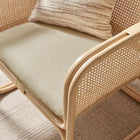 Modway Ellis Natural Rattan Accent Armchair - Natural-Non-Marking Foot Caps
