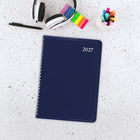 Staples 2027 Daily Planner - 5-3/4" H x 8-3/8" W - Assorted - Bilingual-Twin coil bound