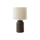 Monarch Specialties 17" H Contemporary Table Lamp - Brown Resin / Ivory / Cream Shade-This 17"h table lamp features a stylish brown resin base with a natural wood look paired with an elegant ivory fabric shade, making it the perfect accent piece for a casual or upscale living room, bedroom, or office space