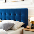 Modway Lily Biscuit Tufted Performance Velvet Queen Headboard - Navy-Elegant Biscuit Tufting