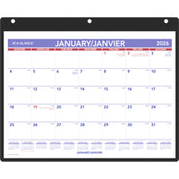 AT-A-GLANCE 2026 Monthly Wall Calendar with Sleeve - 8-1/8" H x 11" W - Bilingual-Page size: 8-1/8" H x 11" W