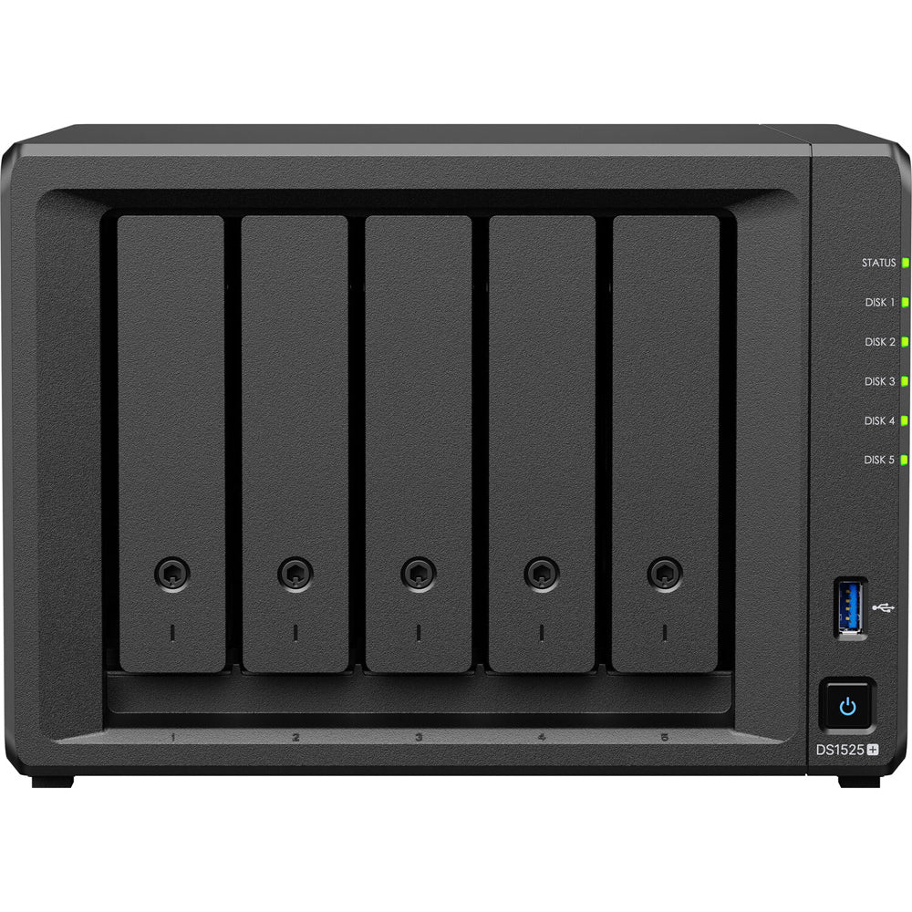 Synology DS1525+ 5-Bay DiskStation NAS Server - AMD Ryzen V1500B