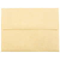JAM Paper A2 Parchment Invitation Envelopes - 4.375" x 5.75" - Antique Gold Recycled - 50 Pack -Colour: Antique Gold, Envelopes feature a marbled parchment finish for an elegant touch