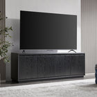 Hudson&Canal Presque TV Stand for TV's up to 75" - Black Grain-Features easy assembly