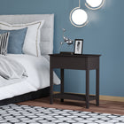 HOMCOM Flip Top End Table - dark coffee-Wide usage furniture can be served as a sofa side table, bedside table or corner table 