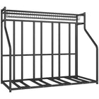 Soozier Bike Stand Rack - Black-Single-side bike stand holds up to 4 bicycles securely