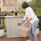 Suncast Backyard Oasis Storage Unit - 130 Gal. - Dove Grey-11
