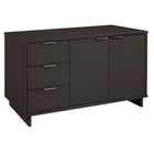 Manhattan Comfort Granville 55.04" Modern Sideboard - Dark Grey-17.71653542" L x 55.03937002" W x 31.73228343" H