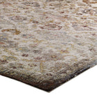 Modway Success Kaede Distressed Vintage Floral Moroccan Trellis Area Rug - 5 ft W x 8 ft L - Multicolored-High-Density / Machine-Woven