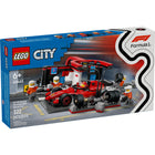 LEGO City F1 Pit Stop & Pit Crew with Ferrari Car-LEGO City F1 Pit Stop & Pit Crew with Ferrari Car vehicle toy for ages 6 plus