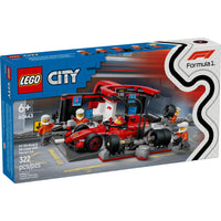 LEGO City F1 Pit Stop & Pit Crew with Ferrari Car-LEGO City F1 Pit Stop & Pit Crew with Ferrari Car vehicle toy for ages 6 plus