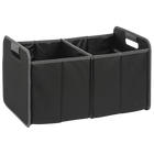 Merangue Collapsible File Storage Bin - Double Compartment - Black-Storage bin to store file folders, documents, and other essentials
