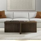 Hudson&Canal Laguna Rectangular Coffee Table - 45" W - Brown Oak-Features easy assembly