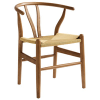 Modway Amish 29" Wood Dining Chair - Walnut-Elm Wood Dining Chair