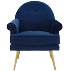 Modway Revive Tufted Button Accent Performance Velvet Armchair - Navy-Dense Foam Padding