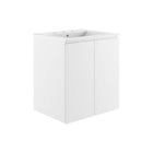 Modway Bryn 24" Wall-Mount Bathroom Vanity - White-Modern Bathroom Vanity