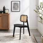 Modway Habitat Wood Dining Side Chair - Black-Bentwood and Veneer Seat