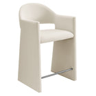 Modway Talia 37" Performance Velvet Counter Stool - Alabaster-Stain-Resistant Performance Velvet