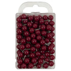 JAM Paper Colourful Round Head Map Thumb Tacks - Burgundy - 100 Pack-Size: Standard (approx 1 inch) | Steel tipped - perfect for pinning maps and calendars