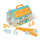 Melissa & Doug Build a House Playset-A clever house-shaped toolbox holds all tools and building pieces