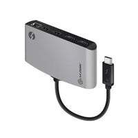 ALOGIC ThunderBolt 3 Dual 4K Display Portable Docking Station - Space Grey-Thunderbolt 3.0 enabled cable: The dock connects to your Thunderbolt 3.0 enabled laptop by just one single Thunderbolt cable to connect dual monitors with resolution support up to 4K@60Hz, Gigabit Ethernet and USB-A 3.1 and 2.0 ports all at the same time