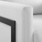 Modway Posse Upholstered Fabric Accent Chair - Black White-Weight Capacity: 300 lb