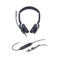 Yealink UH46 Dual UC Headset- For Phone & Computer - UC Certified - Black-Headset cable length: 0.65 m (from headset to call control unit)