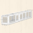 PawHut 98" Cat Tunnel Outdoor with Combinable Design, Doors - White-Wide for a cat to turn around easily
