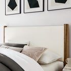 Modway Maven Full Size Boucle Upholstered Platform Bed - Feather Walnut-Boucle Upholstered Headboard and Footboard
