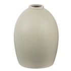 Gry Mattr Vase with Artificial Eucalyptus - 10" H-Vase dimensions approx. 5" H × 3" W