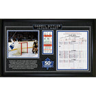 Frameworth Darryl Sittler 10-Point Night Replica Score Sheet and Ticket - Framed Print - 15" W x 24" H-Officially licensed by the NHL commemorating Darryl Sittler's February 7 1976 performance of 6 goals and 4 assists for 10 points - the all-time NHL single-game points record