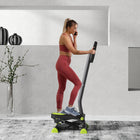 Soozier Twist Stepper Step Machine w/ LCD Monitor - Grey & Green-Adjustable oil pressure rod resistance system for smooth stepping 