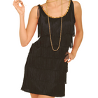 Rubies Flapper Costume - Black - One Size-Perfect for Halloween celebrations, costume parties, and themed events