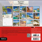 DateWorks 2026 16-Month Mini Wall Calendar - 7" x 7" - Beaches - Bilingual-13 High Quality Images printed on Premium Paper