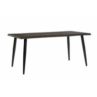 Gry Mattr Live Edge Desk - Black Walnut-Manufactured live edge desk with solid metal legs