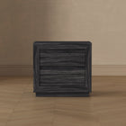 Manhattan Comfort Soren 26" Contemporary 2-Drawer Nightstand - Charcoal Grey-Home Assembly Required (All Hardware Included)