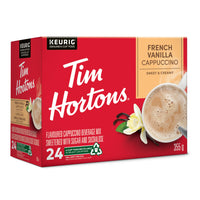 Tim Hortons French Vanilla Cappuccino K-Cup Pods - 24 Pack-Indulgence beverage, Medium roast French Vanilla Cappuccino