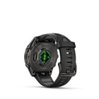 Garmin fēnix 8 - AMOLED Outdoor Recreation/Adventure Watches - 43 mm - Sapphire, Carbon Gray DLC Titanium with Black/Pebble Gray Silicone Band-8