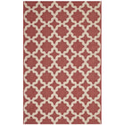 Modway Cerelia Moroccan Trellis Indoor/Outdoor Area Rug - 8 ft W x 10 ft L - Red/Beige-Moroccan Trellis Area Rug