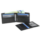 Club Rochelier Men's Slim Fold Wallet with Removable ID - Black-Comes in a gift box