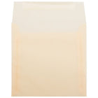 JAM Paper Square Translucent Vellum Invitation Envelopes - 6" x 6" - Spring Ochre Ivory - 25 Pack (PACV510)-Size: (6 x 6) inches