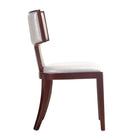 Manhattan Comfort Pulitzer 18.1" Traditional Faux Leather Upholstered Dining Chairs - Silver and Walnut - Set of 2-Weight Capacity: 350 lb. Seat Height: 18.1"