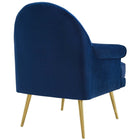 Modway Revive Tufted Button Accent Performance Velvet Armchair - Navy-Non-Marking Foot Caps